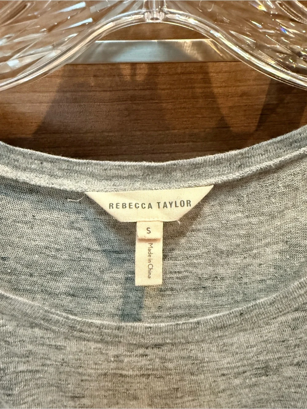 Rebecca Taylor Linen Jersey Dress in Gray Melange Size Small